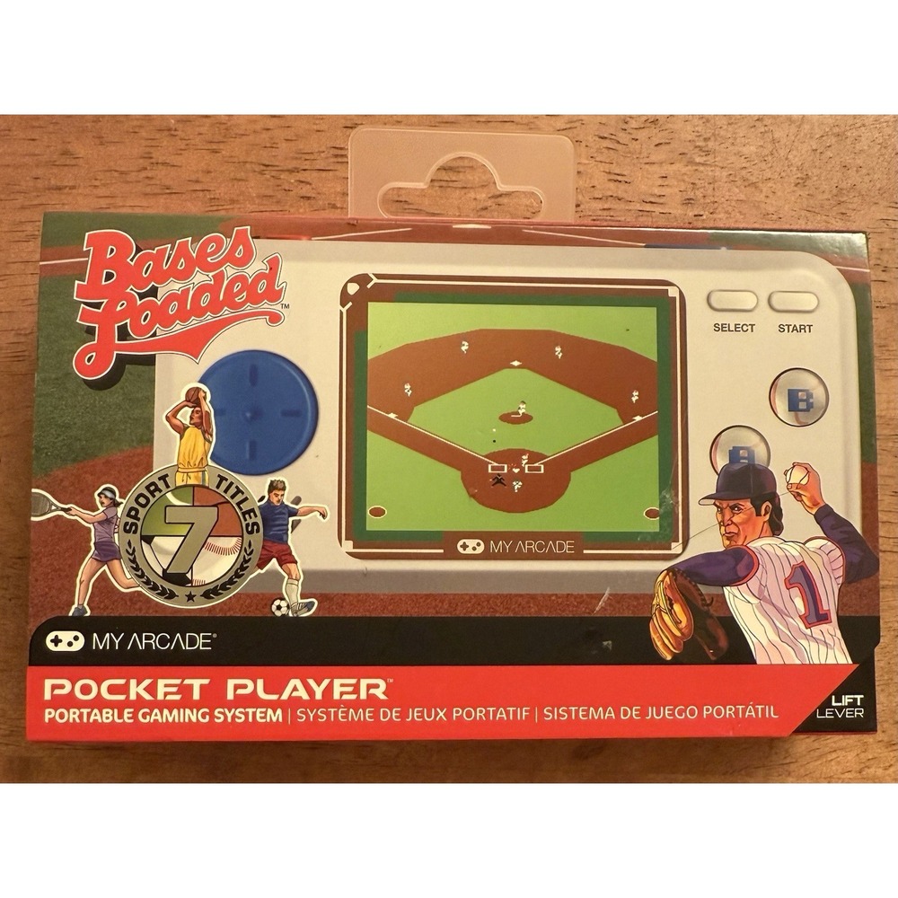 Bases Loaded Pocket Player Portable Gaming System My Arcade 7 Games‎ New Sealed